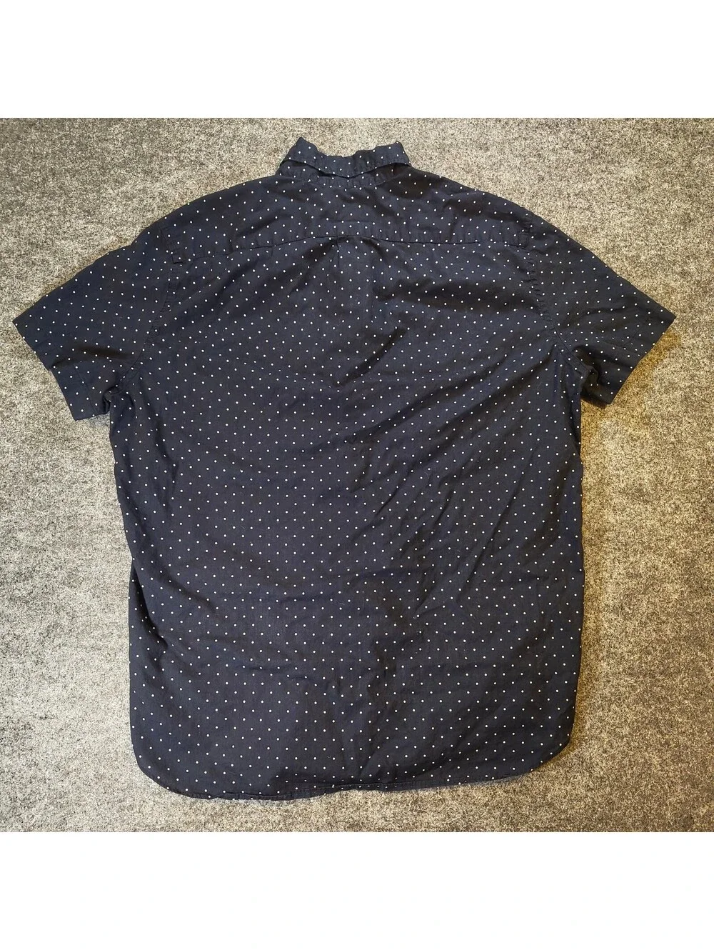 J.Crew Men’s Medium Navy Polka Dot Button Up Shirt 100% Cotton Classic Fit